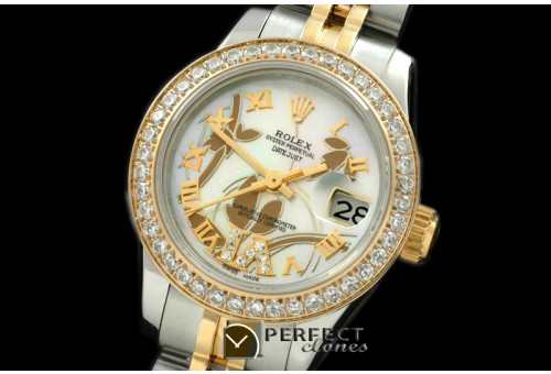 RDJLT06051 2011 Flora Jubilee/Diam SS/YG P-White Swiss Eta 2671-
