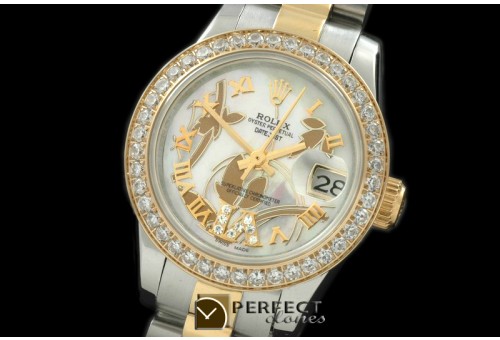 RDJLT06021 2011 Flora Pres/Diam SS/YG P-White Swiss Eta 2671-2