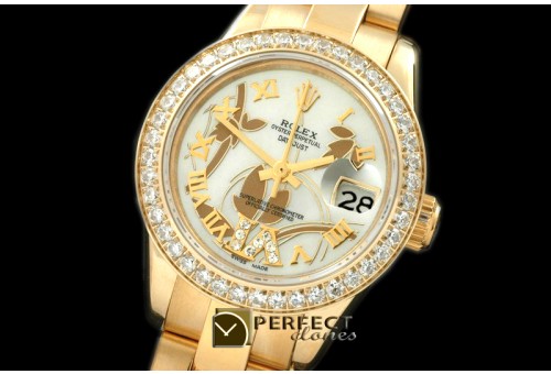 RDJLF06081 2011 Flora Oyster/Diam YG P-White Swiss Eta 2671-2
