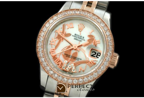 RDJLTR06051 2011 Flora Jubilee/Diam SS/RG P-White Swiss Eta 2671