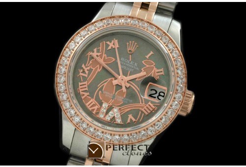 RDJLTR06052 2011Flora Jubilee/Diam SS/RG P-White Swiss Eta 2671