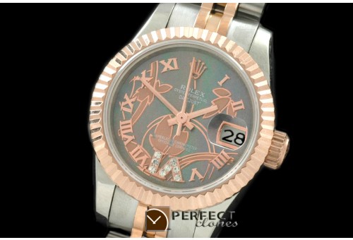 RDJLTR06042 2011 Flora Jubilee/Fluted SS/RG M-Green Swiss Eta 26