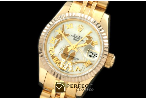 RDJLF06041 2011 Flora Jubilee/Fluted YG P-White Swiss Eta 2671-2