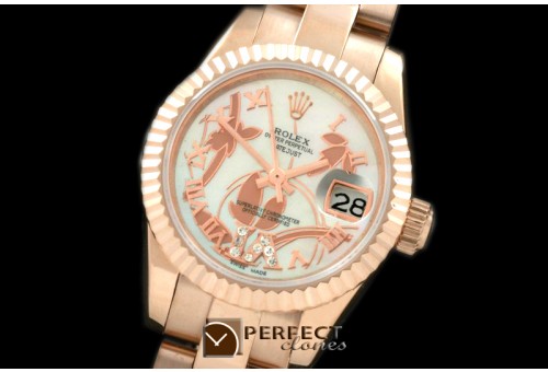 RDJLFR06071 2011 Flora Oyster/Fluted RG P-White Swiss Eta 2671-2