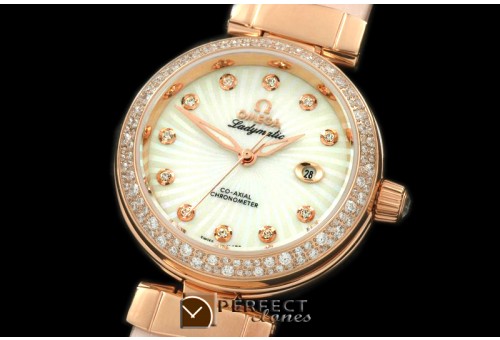 OMDEL00036L Deville Ladymatic RG/LE/DIA Wht S-2671