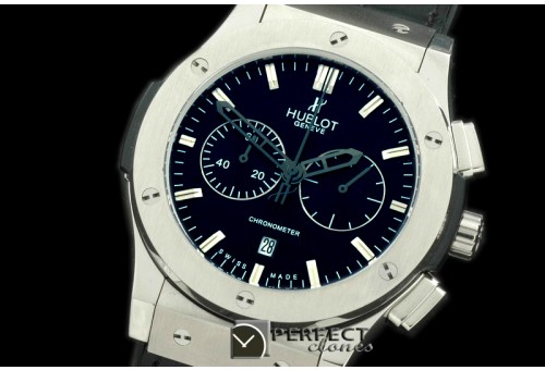 HBFSC10002 Classic Fusion Chrono SS/LE Black Jap Quartz