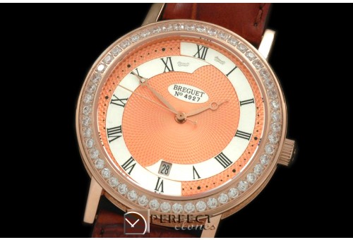 BR00218D Classique Automatic 4972 RG/LE/Diam Salmon Asian Eta 28