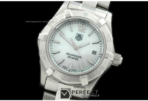 TGAQL10006 Aqracer Ladies SS/SS Mop White Stk S-Qtz