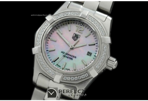 TGAQL10088 Aqracer Ladies SS/SS/Diam MOP Pink Stk S-Qt
