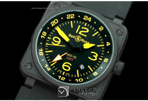 BO-019315 BR01-93 GMT PVD/RU Black/Yellow Num Asian 2813 21J