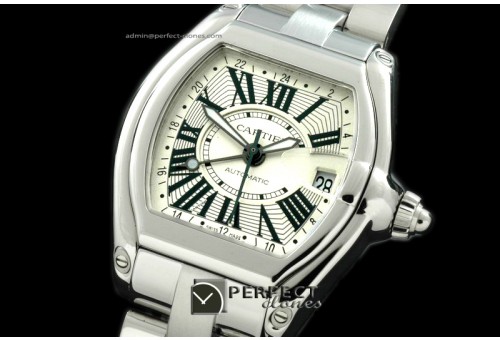 CARR10005 Men Roadster GMT SS/SS White Swiss Eta2836