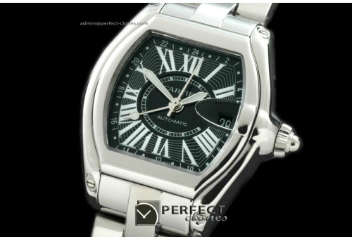 CARR10006 Men Roadster GMT SS/SS Black Swiss Eta2836