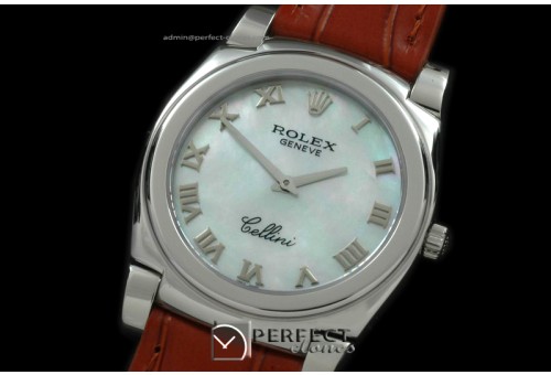 RLC00103 Cellini SS/LE MOP White Swiss Quartz