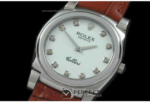 RLC00112 Cellini SS/LE Silver Diam Swiss Quartz