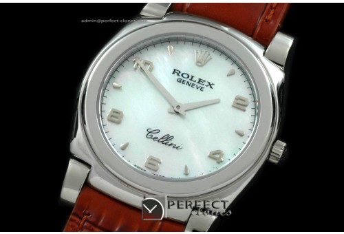RLC00123 Cellini SS/LE MOP White Num Swiss Quartz
