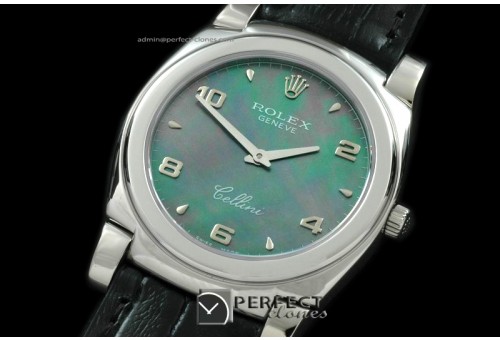 RLC00126 Cellini SS/LE MOP Green Num Swiss Quartz