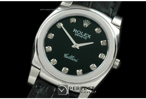 RLC00117 Cellini SS/LE Black Swiss Quartz