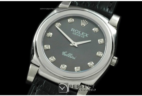 RLC00118 Cellini SS/LE Grey Diam Swiss Quartz