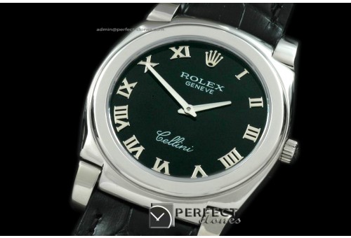 RLC00107 Cellini SS/LE Black Swiss Quartz