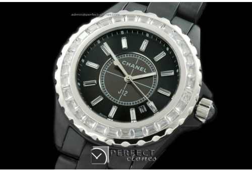 CHA00362 J12 2011 Black Ceramic/Diam Men Japanese Quartz