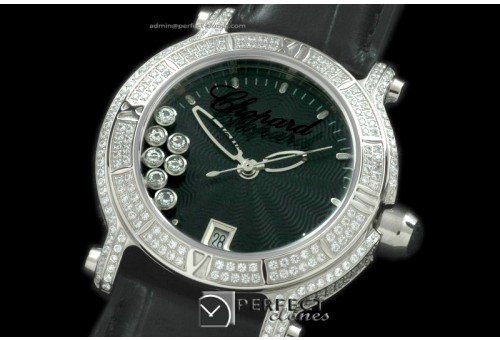 CP00072 Happy Sports Diver Diamonds SS/LE Diam Black Swiss Quart