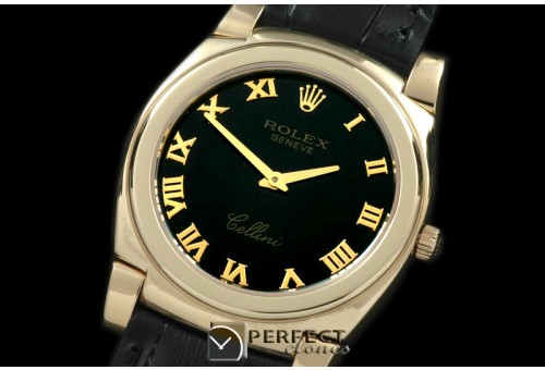 RLC00207 Cellini YG/LE Black Swiss Quartz