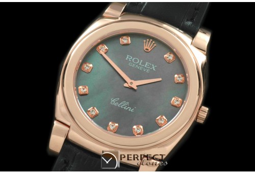 RLC00316 Cellini RG/LE MOP Green Diam Swiss Quartz