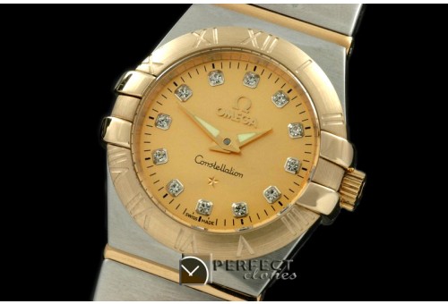 OMCO00033 Double Eagle Ladies SS/YG/TT Gold S-Qtz