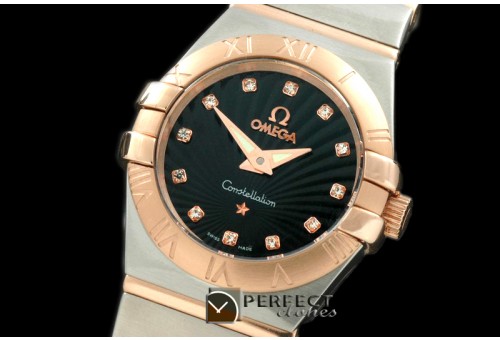OMCO00057 Double Eagle Ladies SS/RG/TT Blk S-Qtz