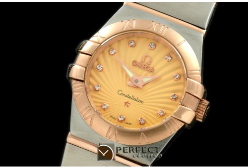 OMCO00058 Double Eagle Ladies SS/RG/TT Gold S-Qtz