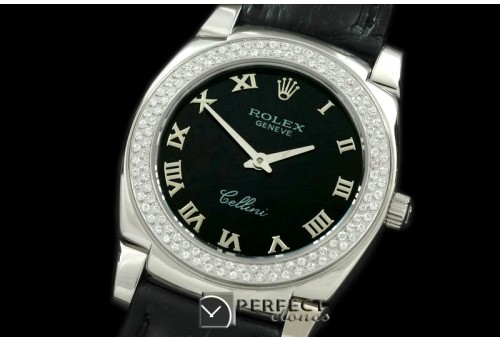 RLCL00107D Ladies Cellini SS/LE/Diam Black Swiss Quartz