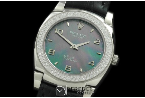 RLCL00130D Ladies Cellini SS/LE/Diam MOP Green Num Swiss Quartz