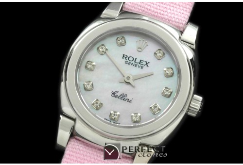 RLCM00114 Ladies Mini Cellini SS/LE MOP Pink Diam Swiss Quartz