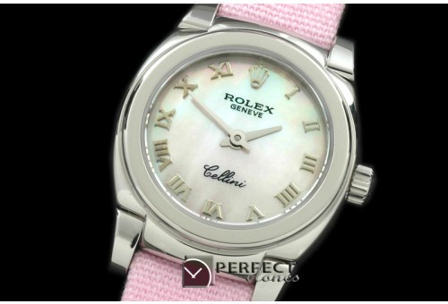 RLCM00104 Ladies Mini Cellini SS/LE MOP Pink Roman Swiss Quartz