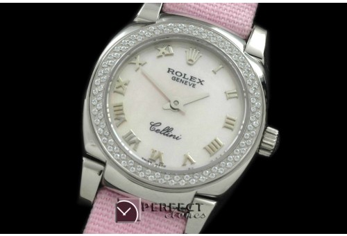 RLCM00104D Ladies Mini Cellini SS/LE MOP Pink Roman Swiss Quartz