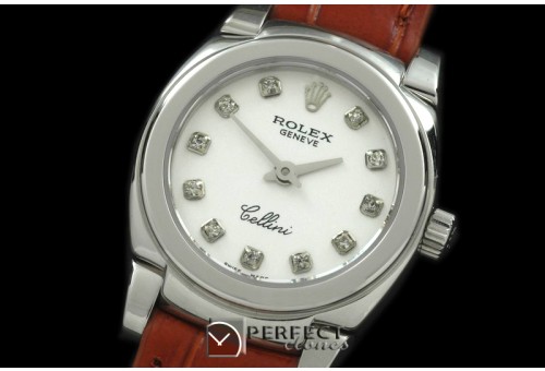 RLCM00111 Ladies Mini Cellini SS/LE White Diam Swiss Quartz