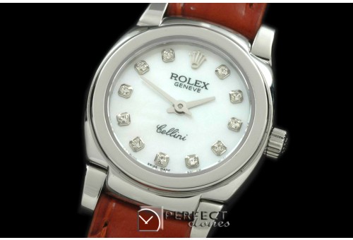 RLCM00113 Ladies Mini Cellini SS/LE MOP White Diam Swiss Quartz