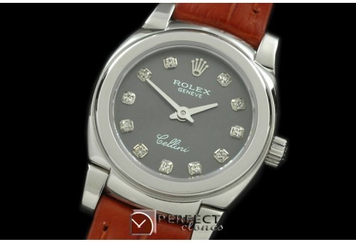 RLCM00118 Ladies Mini Cellini SS/LE Grey Diam Swiss Quartz