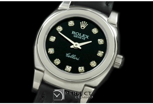 RLCM00117 Ladies Mini Cellini SS/LE Black Diam Swiss Quartz