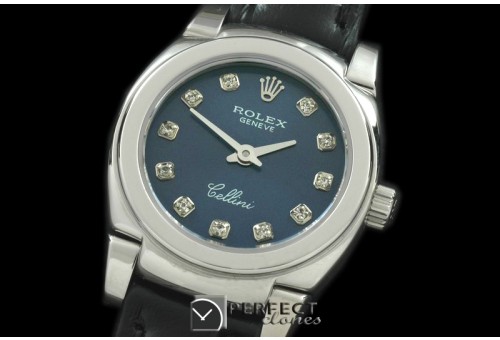 RLCM00119 Ladies Mini Cellini SS/LE Blue Diam Swiss Quartz
