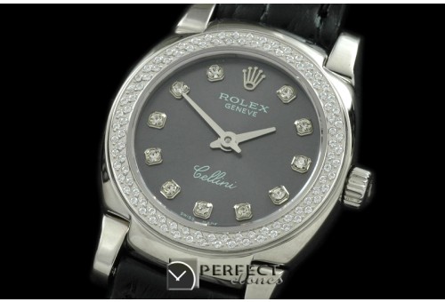 RLCM00118D Ladies Mini Cellini SS/LE Grey Diam Swiss Quartz