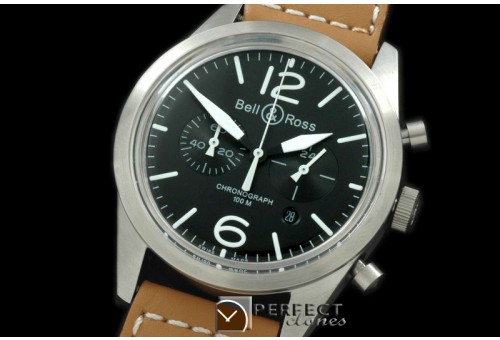 BR126-1001 BR126 Vintage Original Chrono SS/LE Blk OS20