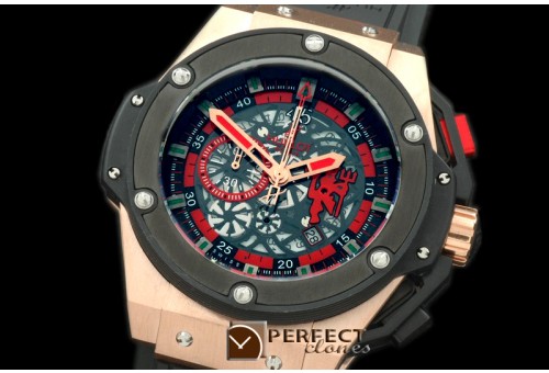 HBKP10201 King Power MUFC RG/LE Black Jap Qtz Chrono