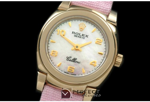RLCM00224 Ladies Mini Cellini YG/LE MOP Pink Num Swiss Quartz