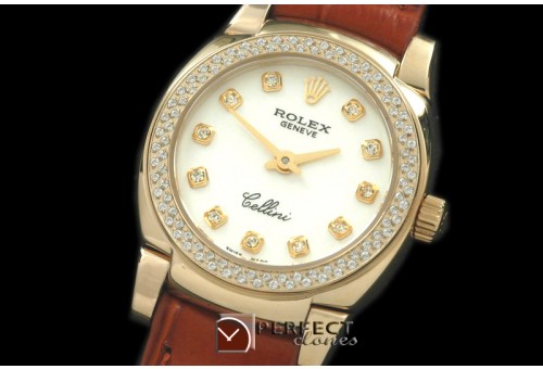 RLCM00211D Ladies Mini Cellini YG/LE White Diam Swiss Quartz