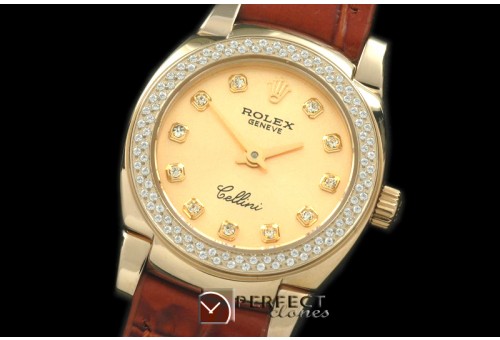 RLCM00215D Ladies Mini Cellini YG/LE Gold Diam Swiss Quartz
