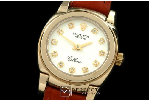 RLCM00211 Ladies Mini Cellini YG/LE White Diam Swiss Quartz