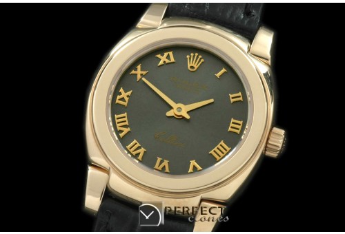 RLCM00208 Ladies Mini Cellini YG/LE Grey Roman Swiss Quartz