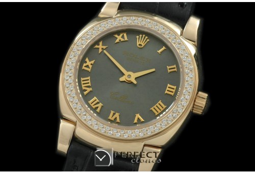 RLCM00208D Ladies Mini Cellini YG/LE Grey Roman Swiss Quartz