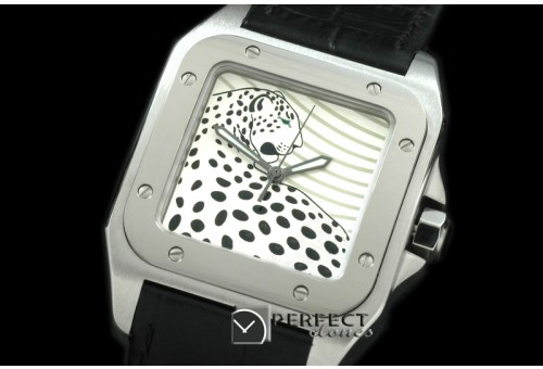 CARS00021BK Santos 10Panther Mid SS/LE White Swiss Eta 2671 Ul